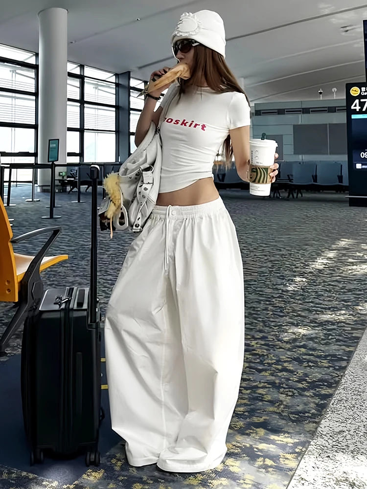 Letter Print Hipster Y2K Crop Top Secondary image