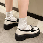 Rhinestone Mix Color Chunky Thick Bottom Non-Slip Shiny Casual Flats Loafers