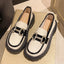 Rhinestone Mix Color Chunky Thick Bottom Non-Slip Shiny Casual Flats Loafers