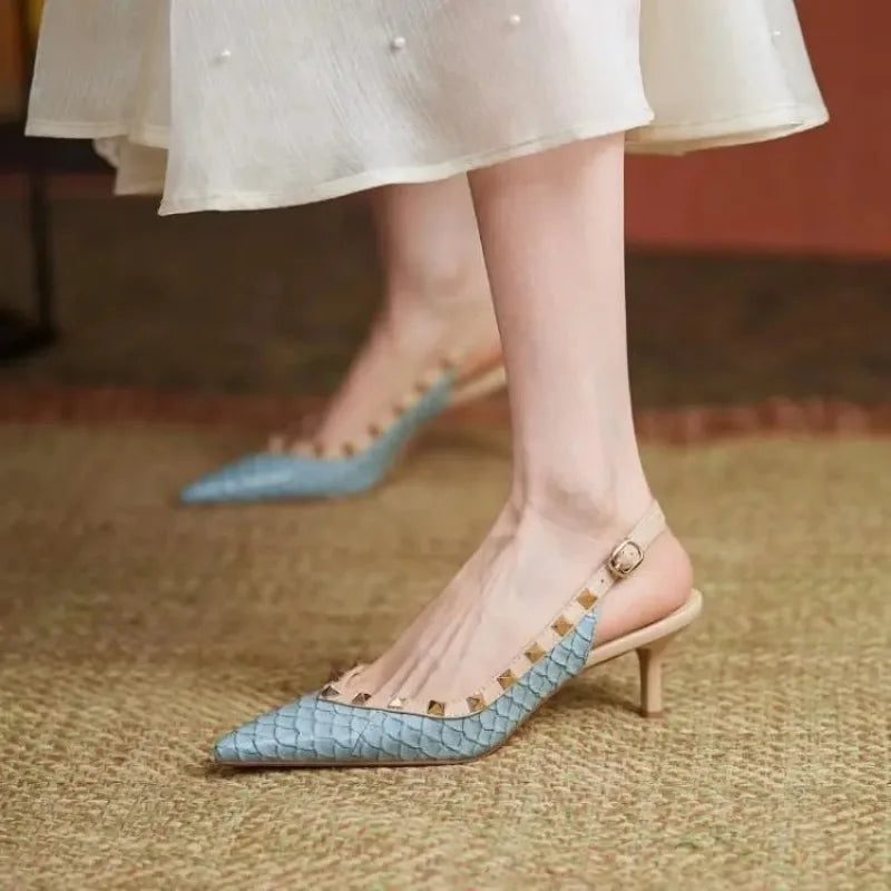 Summer Ladies Highs Valentine Pointed Toe Shoes Low Heel Pumps Secondary image
