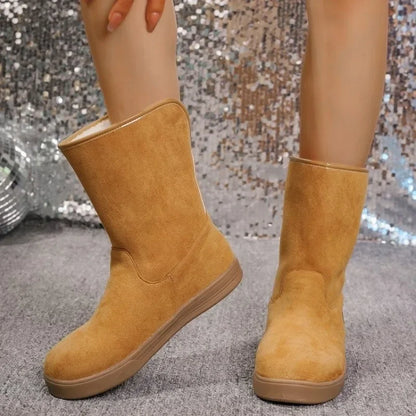 Cozy Comfortable Warm Casual Simple Versatile Mid-Calf Snow Boot