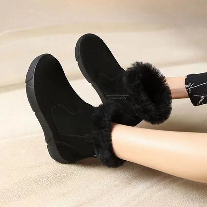 Fur Winter Suede Wool Warm Non-slip Casual Booties Snow Boot