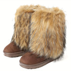 Fluffy Round Toe Thick Bottom Warm Outdoor Non-slip Snow Boot