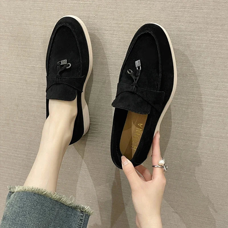 Split Toe Thick Sole Casual Leather Tabi Loafers for Men and Women Loafers Secondary image