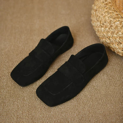 Comfort Soft Sole Square Toe Trend Spring Fashion Shallow Flats Loafers