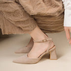Lace Pointed Toe Elegant Stiletto New Party Low Heel Pumps