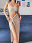 Summer  Sleeveless Skinny Elegant Fashion Ladies Club Midi Dresses