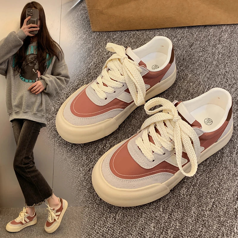 Summer Women's Stylish Jogging Skate Sneakers Tennis Low Top Casual Walking Flats Fashion Comfortable Skate Non Slip Shoes Main image
