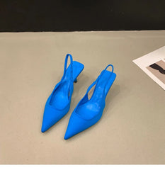 Summer Autumn Solid Color Banquet Pointed Toe  Comfortable Casual Slip-on Shoes Low Heel Pumps