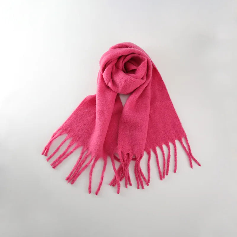 Cashmere Braid Tassel Thick Warm Scarf