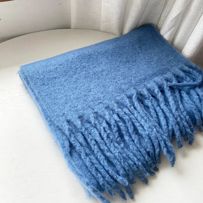 Cashmere Braid Tassel Thick Warm Scarf