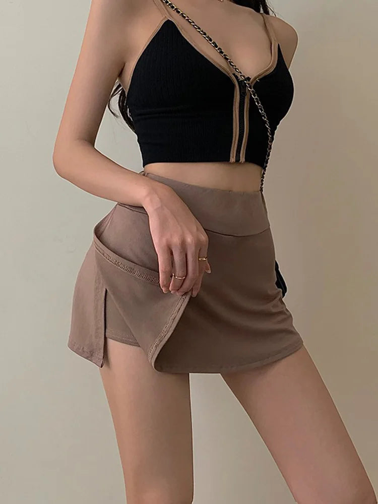 DressBetty - Tennis High Waist Sexy Culottes A-line Mini Skirt