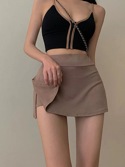 DressBetty - High Waist Tennis Skirt Girl Summer A-line Mini Skirt