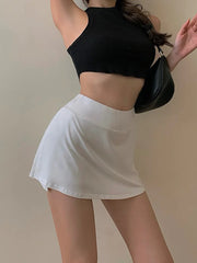 DressBetty - Tennis High Waist  Culottes A-line Mini Skirt