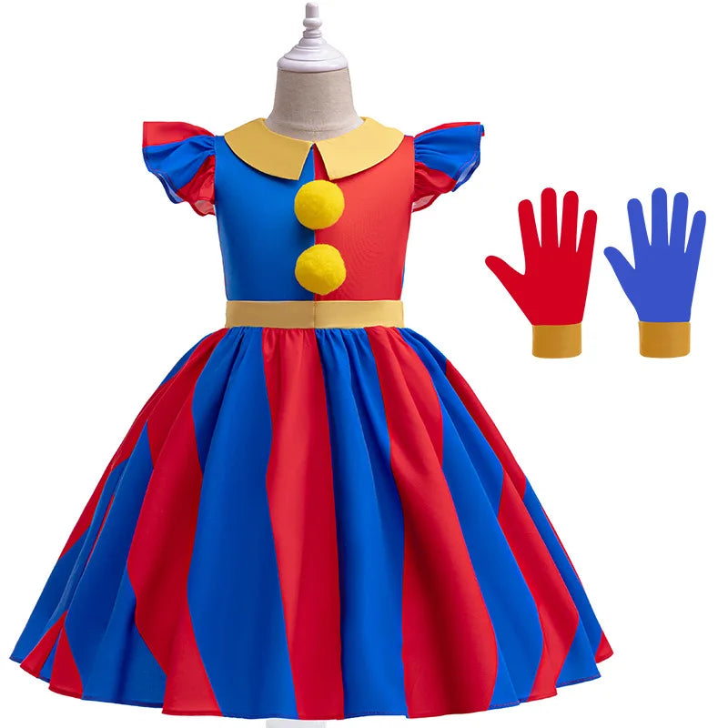 Digital Circus Pomni Cosplay Dress Kid Costumes