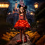 Mickey Minnie Princess LED Light Up Christmas New Year Carnival Polka Dot Santa Party Baby Girl Dress