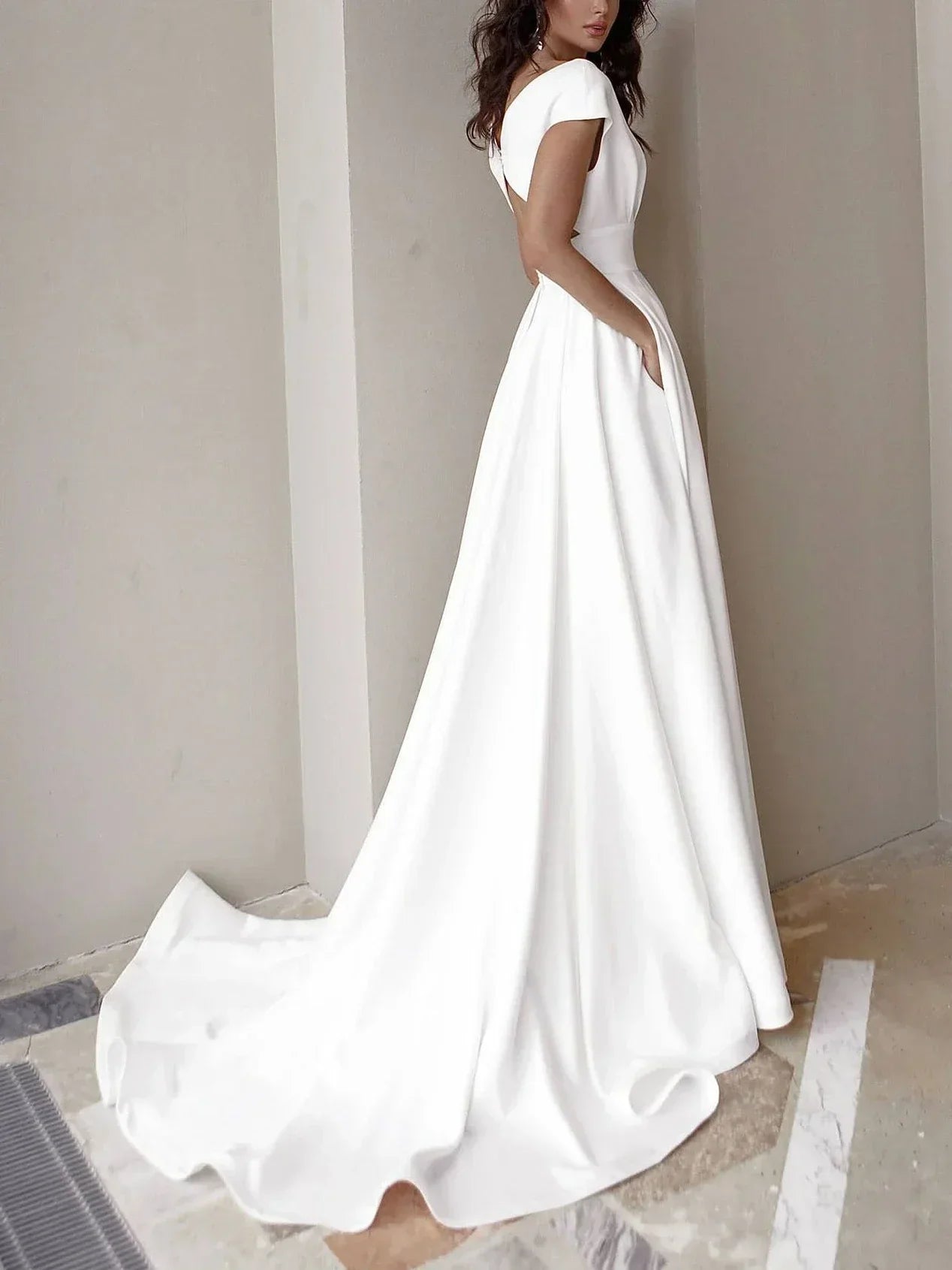 V neck Ruffled Evening Long High Waist Elegant Party 2024 New Sexy Irregular Graduation Prom Dress
