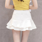Vintage Denim Summer  Solid Colour Ball Gown Mini Skirt