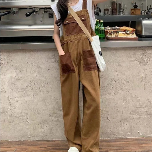 Vintage Harajuku Loose Wide Leg Brown Chic Streetwear Jeans