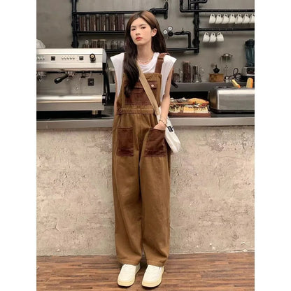 Vintage Harajuku Loose Wide Leg Brown Chic Streetwear Jeans