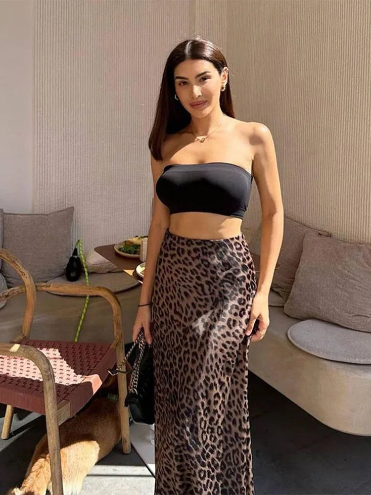 DressBetty - Vintage Leopard Print Trumpet Skirts Chic High Waist Zipper Skirt Main image