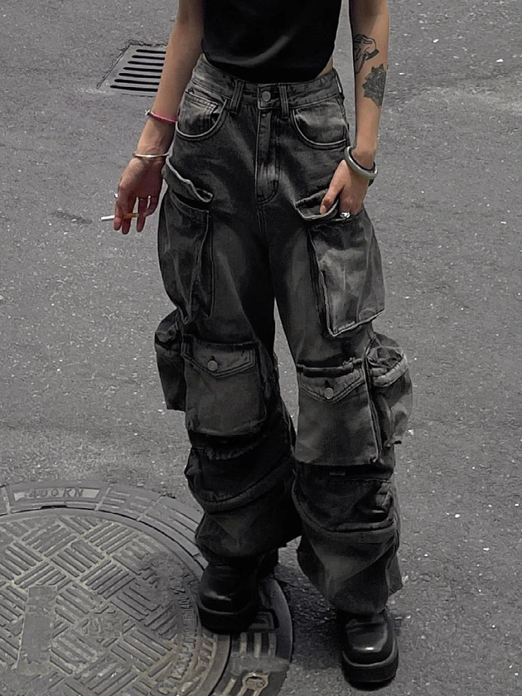 Multi-pocket High-street Cargo Pants Women Y2K Pants Main image