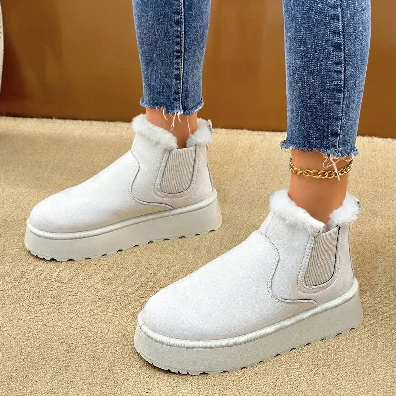 Warm Comfortable Women's Snow Boots 2024 Winter New Fashion Casual Short Boots Outdoor Non-slip Thick Sole Ladies Ankle Boot Secondary image