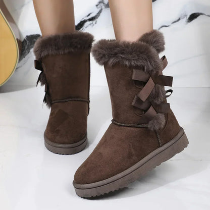 Winter Boots Fur Women's Snow Boots Low-top Warm Fur Shoes Men's and Women's Winter Short Boots Super Mini Outer Wear Non-slip