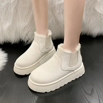 New Warm Rubber Thick Sole Comfortable Casual Snow Boot