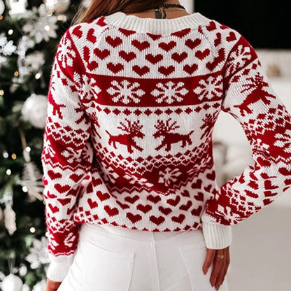 Christmas Knitting Soft Warm Knitwear Full Sleeve Casual Sweater