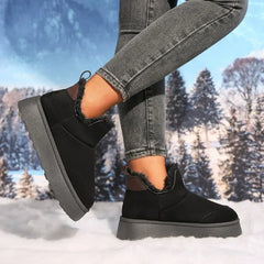 Winter Fur Women's Snow Boots Low-top Warm Fur Shoes Men's and Women's Winter Short Boots Super Mini Outer Wear Non-slip