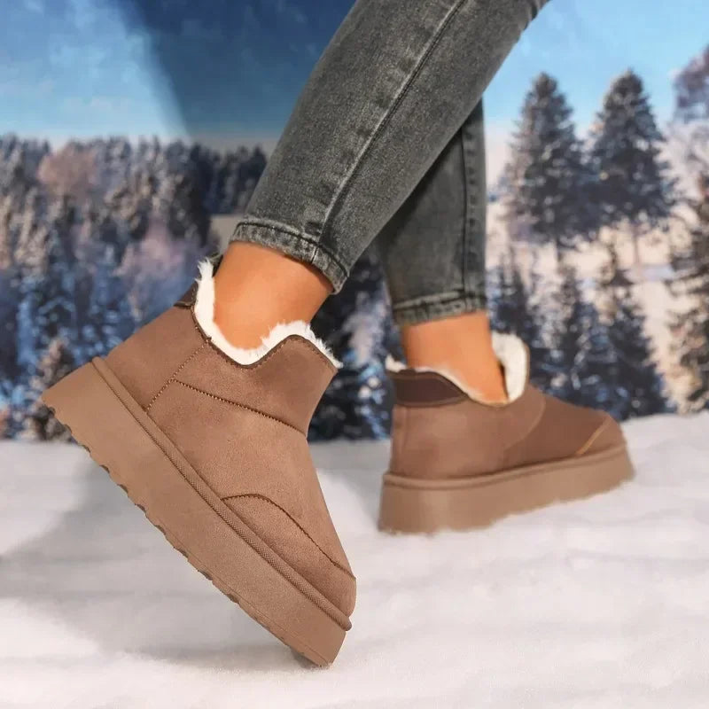 Winter Fur Women's Snow Boots Low-top Warm Fur Shoes Men's and Women's Winter Short Boots Super Mini Outer Wear Non-slip Secondary image