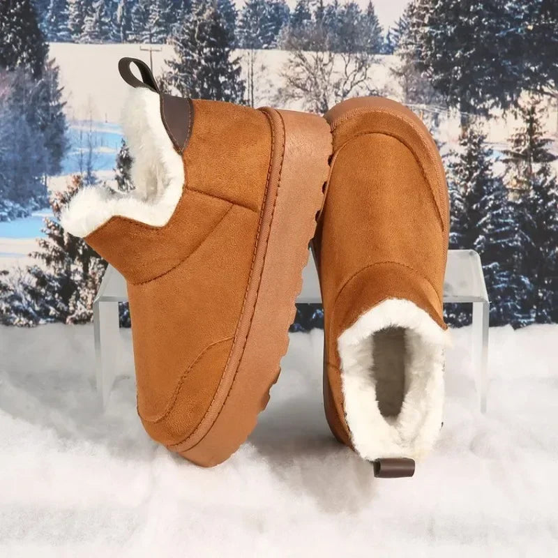 Winter Fur Women's Snow Boots Low-top Warm Fur Shoes Men's and Women's Winter Short Boots Super Mini Outer Wear Non-slip Main image