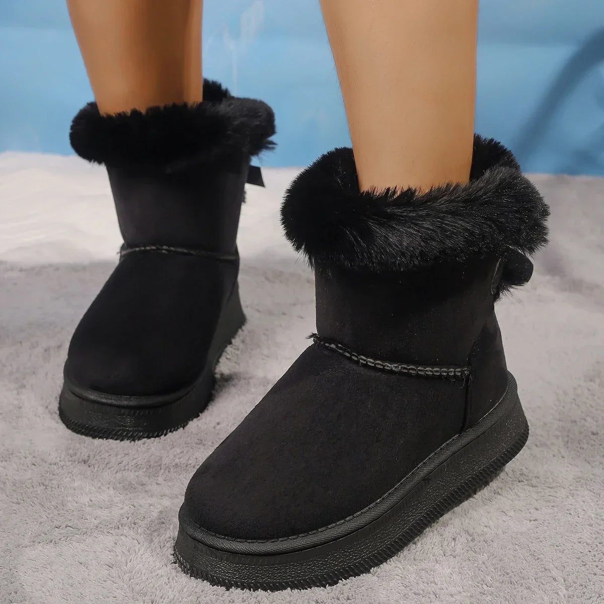 Winter Snow Platform Warm Boots Women 2024 New Plush Cotton Shoes Thicken Winter Woman Boots Non-slip Boots Women Platform Shoes Main image