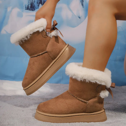 Platform Warm Plush Thicken Non-slip 2024 Winter Snow Boot