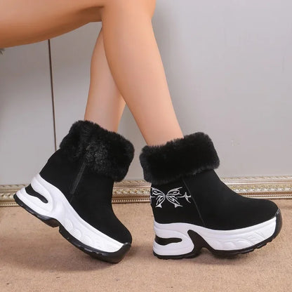 Winter Women Boots Thick Bottom Ankle Boots 2024 New Warm and Comfortable Snow Boots for Women Plush Fashionable Ladies Shoes