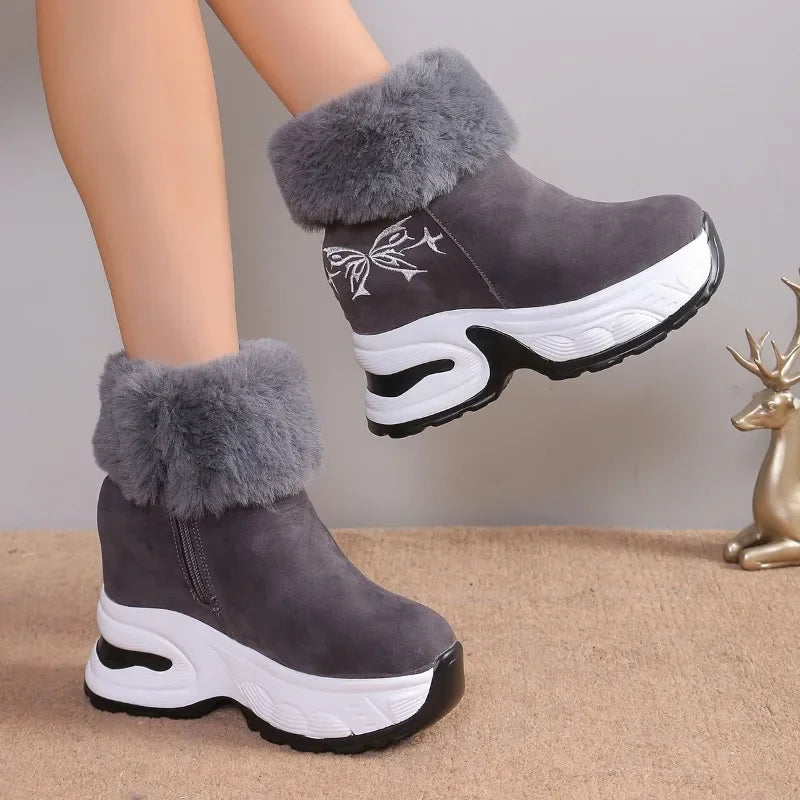 Thick Bottom Warm Comfortable Plush Fashionable Ankle Snow Boot