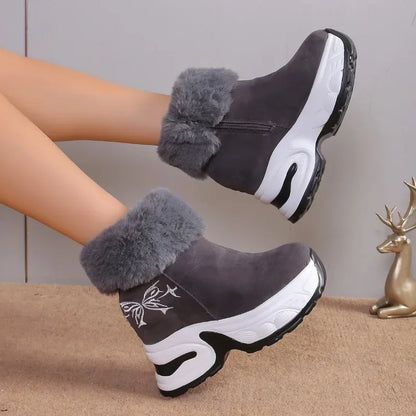 Thick Bottom Warm Comfortable Plush Fashionable Ankle Snow Boot