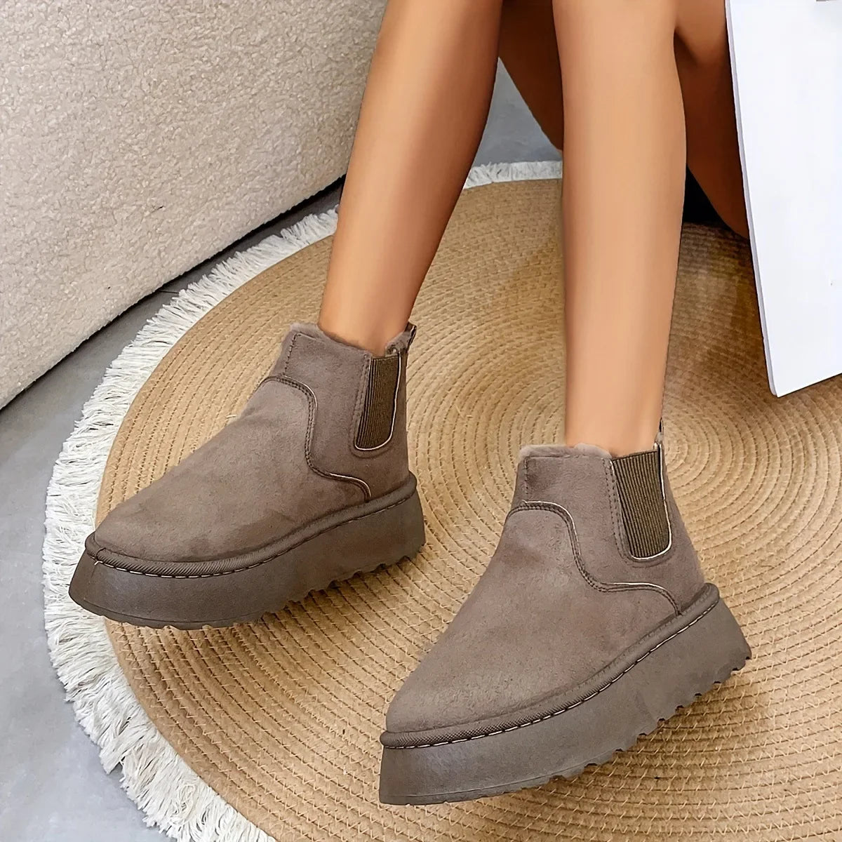 Winter Short Plush Casual Warm New Suede Fashionable Snow Boot