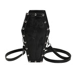 Creative PU Coffin Shape Embroidery Underarm Phone Office Travel Bag