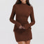 Elegant Black Commuting Mini New Spring Autumn Pocket Long Sleeve Bodycon Office Lady Party Club Dress