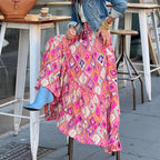 DressBetty - Elegant High Waist Vintage Patterned Print Boho Long Maxi Skirt
