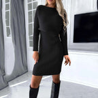 See Through Lace Square-Neck Slim Fit Evening Bodycon Clubwear Dress