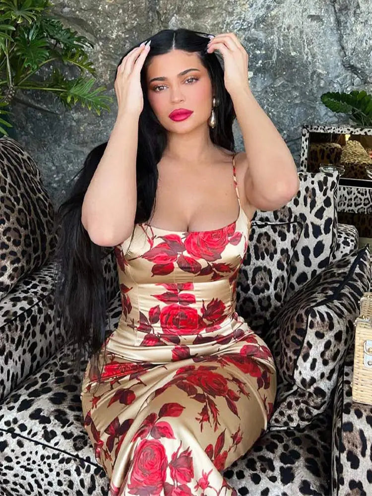 Women Floral Bodycon Beach Vacation  Streetwear Summer Wholesale Business Midi Dresses Main image