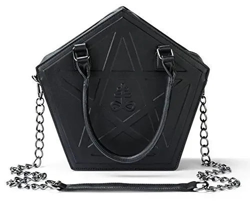 Pentagram Punk Darkness Gothic Soft Leather Chain Shoulder Handbag Bag