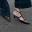 Summer  Pointed Toe Slingback Slides Flip Flops Ladies Low Heel Pumps