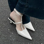 Summer  Pointed Toe Slingback Slides Flip Flops Ladies Low Heel Pumps
