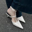 Summer  Pointed Toe Slingback Slides Flip Flops Ladies Low Heel Pumps