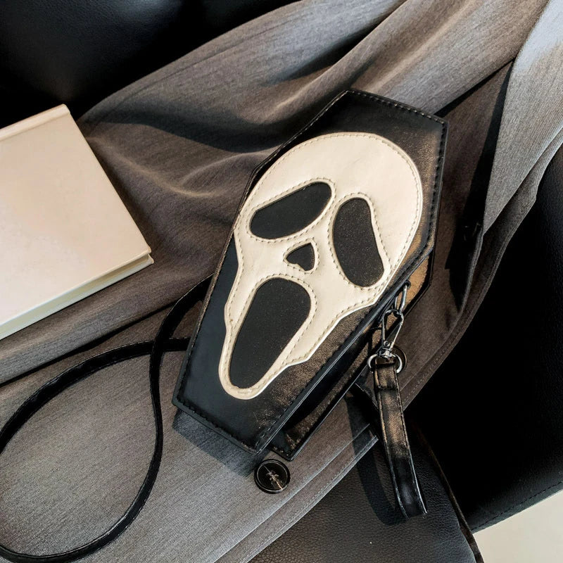Women Gothic PU Leather Coffin Shape Punk Style Long Wallet Portable Bag Main image