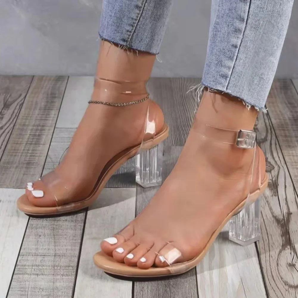 Korean  Pointed Fashion Apricot Black Color Block Elegant Low Heel Pumps